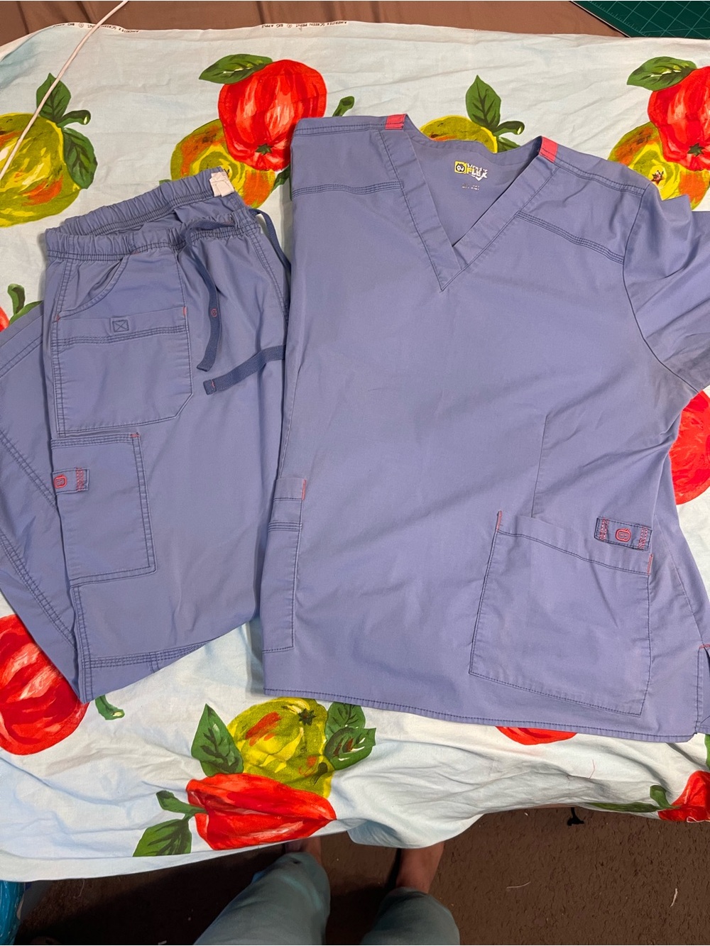 WonderWink Lavender Purple Scrub Top and Pants